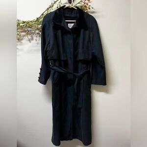 Valerie Stevens Women’s Black Trench Long Coat